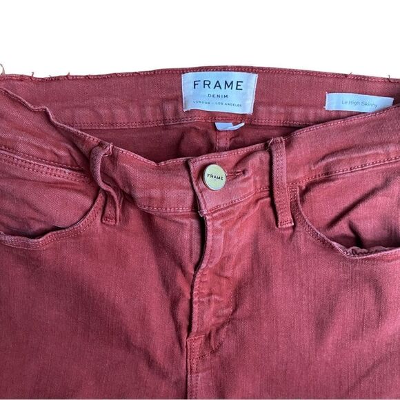 FRAME Le High Skinny Jeans Raw Step Hem Size 26 - Picture 3 of 7